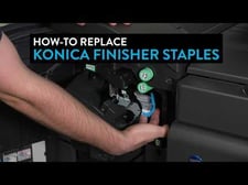 How-To Replace Konica Finisher Staples youtube video