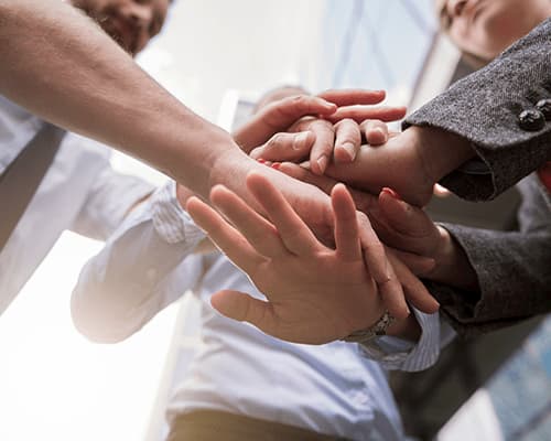 A-group-of-team-members-working-together
