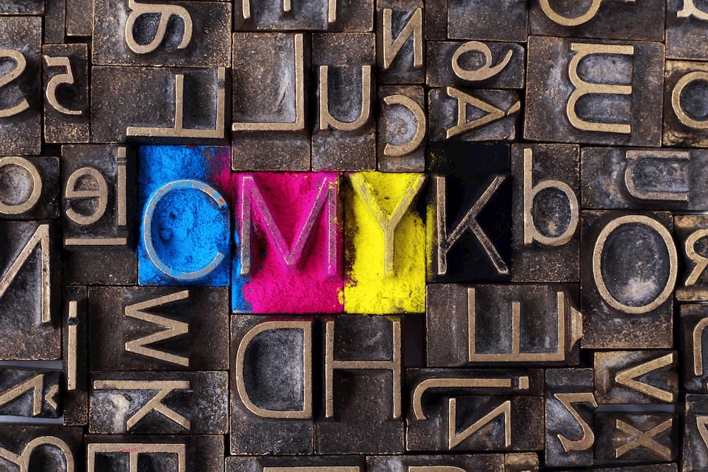 cmyk STAMPS in coordinating colors 